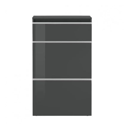 Scarpiera Moderna MAGIC con 2 ante battenti e 1 anta ribalta, colore Antracite Laccato Scarpiere Italy Web forniture   