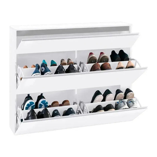 Scarpiera Moderna 2 Ante Battenti e 1 Antina Ribalta Bianco Laccato Scarpiere Italy Web forniture   