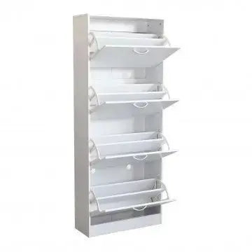 Scarpiera Wendy Bianca: Legno, cm 60x24x150 Scarpiere e organizer per scarpe Hobby Shop Solution   