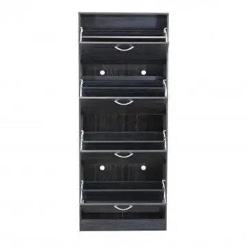Scarpiera Wendy Grigio Scuro: Legno, cm 60x24x150 Scarpiere e organizer per scarpe Hobby Shop Solution   