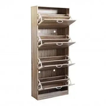 Scarpiera Wendy Naturale: Legno, cm 60x24x150 Scarpiere e organizer per scarpe Hobby Shop Solution   