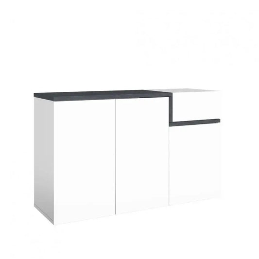 Scarpiera ZET Moderna: 3 Ante Battenti e 1 Piccola Anta Ribalta in Bianco Ardesia Scarpiere Italy Web forniture   