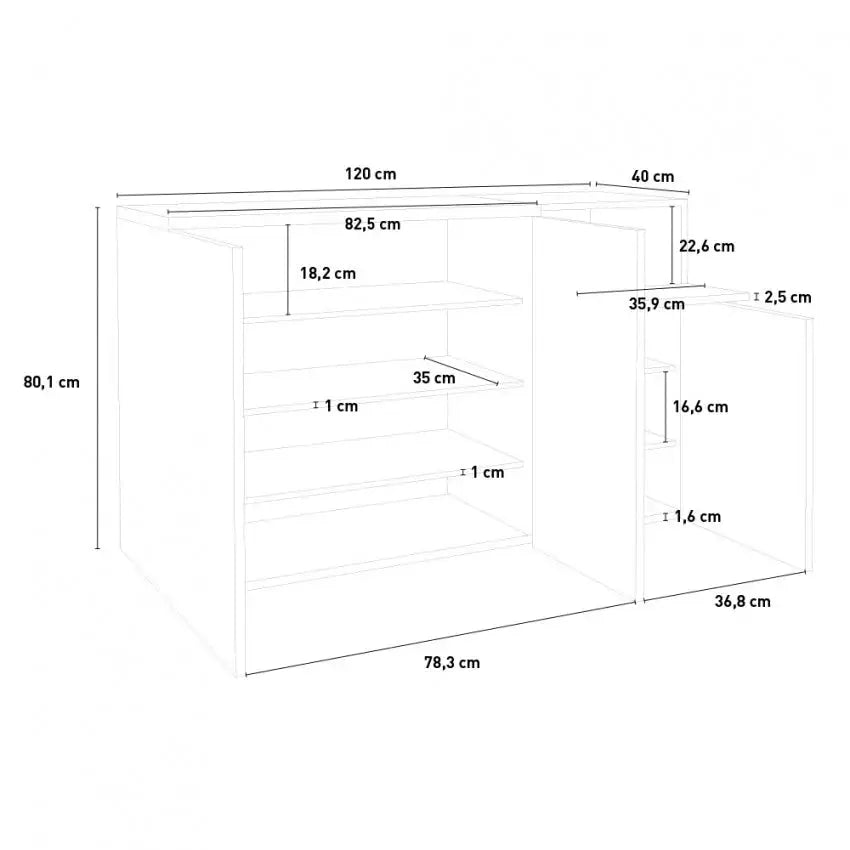 Scarpiera ZET Moderna: 3 Ante Battenti e 1 Piccola Anta Ribalta in Bianco Ardesia Scarpiere Italy Web forniture   