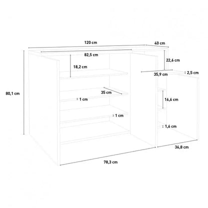 Scarpiera ZET Moderna: 3 Ante Battenti e 1 Piccola Anta Ribalta in Bianco Ardesia Scarpiere Italy Web forniture   