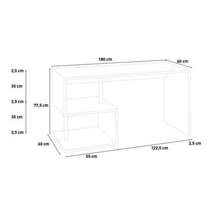 Scrivania ESSE 180: Design Moderno in Bianco Lucido Scrivanie Italy Web forniture   