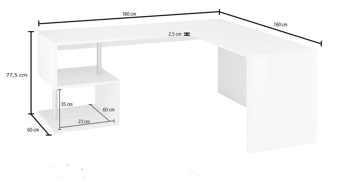 Scrivania Angolare ESSE: Design Moderno e Funzionalità Scrivanie Italy Web forniture   