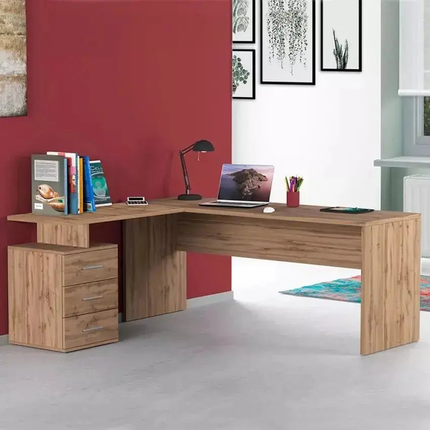 Scrivania Angolare New Selina 180-160 x 60 x 75 cm in Rovere Scrivanie Italy Web forniture   