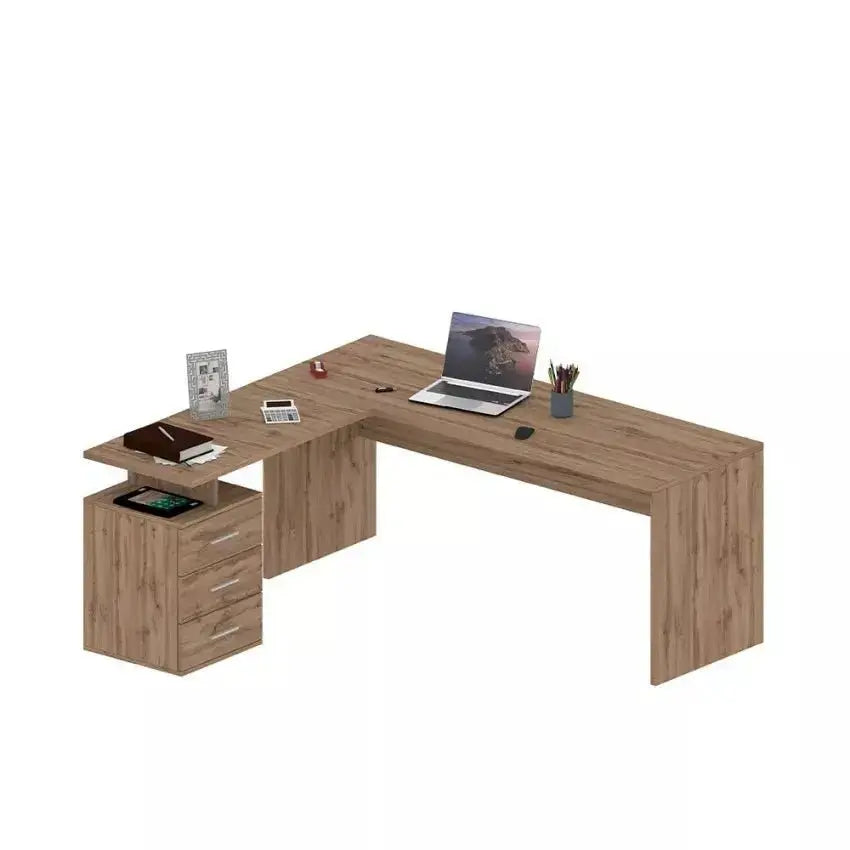 Scrivania Angolare New Selina 180-160 x 60 x 75 cm in Rovere Scrivanie Italy Web forniture   