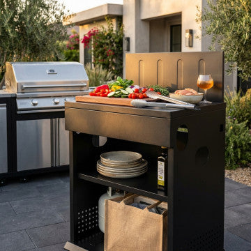 Modulo cucina struttura acciaio verniciato nero 60x46,5x109,5 cm