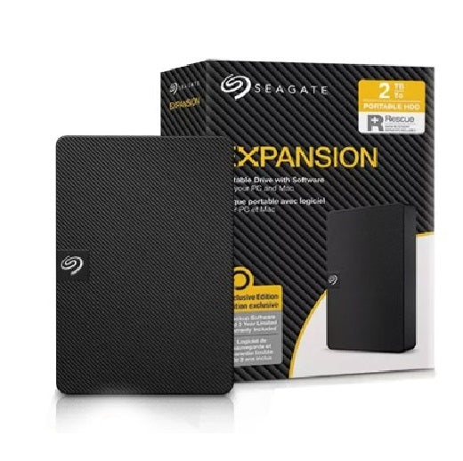 Seagate Expansion +Rescue Hard Disk Esterno 2Tb Hdd Ext 2.5" Memoria Pc Ps4
