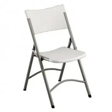 Sedia Pieghevole Catering 1: Metallo e ABS Bianco, cm 86x40x39 Sedie da pavimento Hobby Shop Solution   