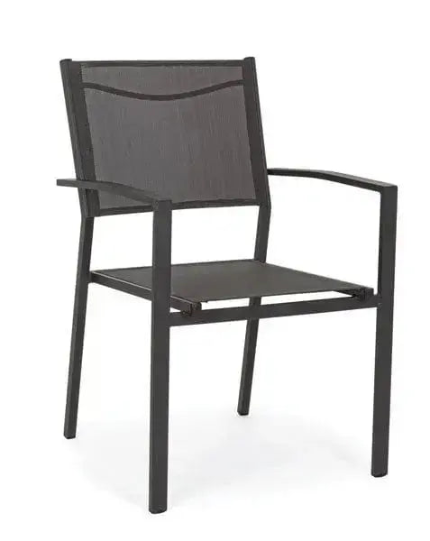 Sedia alluminio hilde con braccioli antracite Sedie da giardino ANDREA BIZZOTTO   