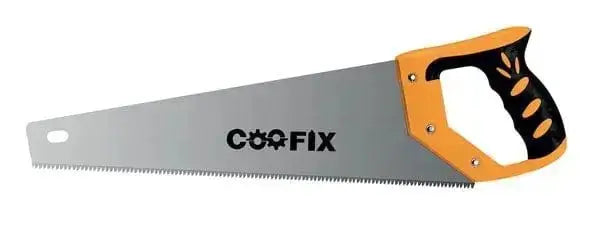 Segaccio professionale diverse misure Cofix con lama da 400 mm, dentatura 7TPI, manico ergonomico antiscivolo in ABS, ideale per tagli precisi su legno.