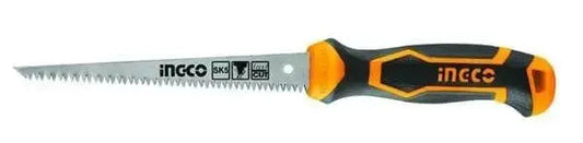 Seghetto cartongesso manuale 150mm Ingco con lama SK5 e tripla dentellatura, ideale per tagli precisi su cartongesso e materiali leggeri.
