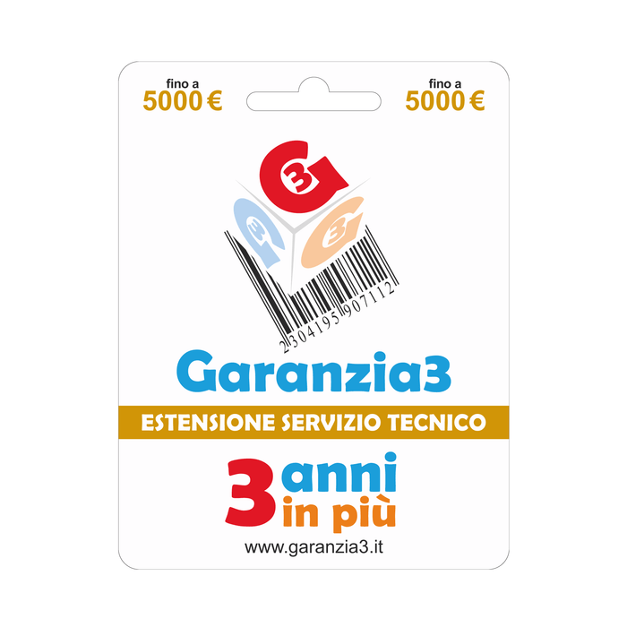 Garanzia3 Estensione del servizio tecnico fino a 5000,00 Euro