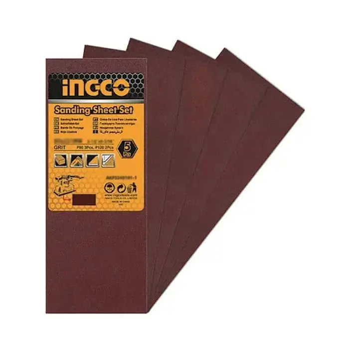 Set 5 carta abrasiva p120 per i-fs35028 ingco Accessori per carteggio INGCO   