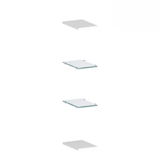 Set ripiani in vetro e pannelli bianco lucido "MARUSKA" Mobili Italy Web forniture   