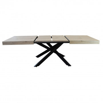 Tavolo allungabile melaminico 160/240 x 90 cm struttura metallo nera