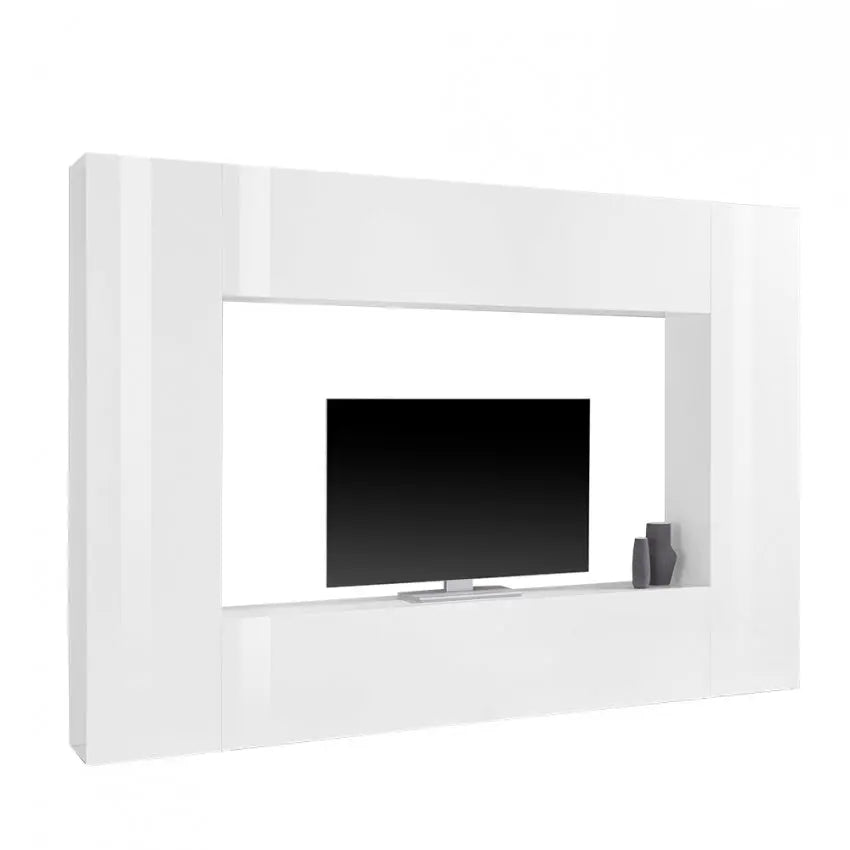 Soggiorno moderno MARUSKA bianco lucido cm 260 Soggiorni Italy Web forniture   