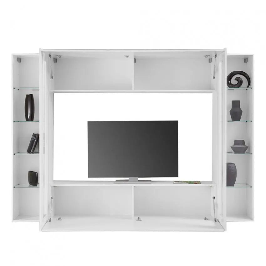 Soggiorno Moderno da 260 cm in Bianco Lucido - MARUSKA Soggiorni Italy Web forniture   