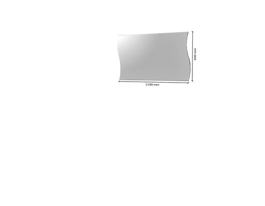 Specchiera ONDA Bianco Lucido 110 cm Vetrine Italy Web forniture   