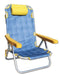 Spiaggina in alluminio tessuto jeans reclinabile in 5 posizioni blu-giallo Spiaggine Hobby Shop Solution   
