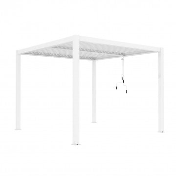 Pergola Bioclimatica Alluminio Bianco 4x4 m Lamelle Orientabili