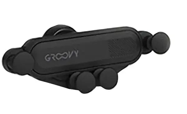 Supporto auto gravity nero con design universale, compatibile con smartphone, ideale per guida sicura. Accessorio auto stabile e resistente.