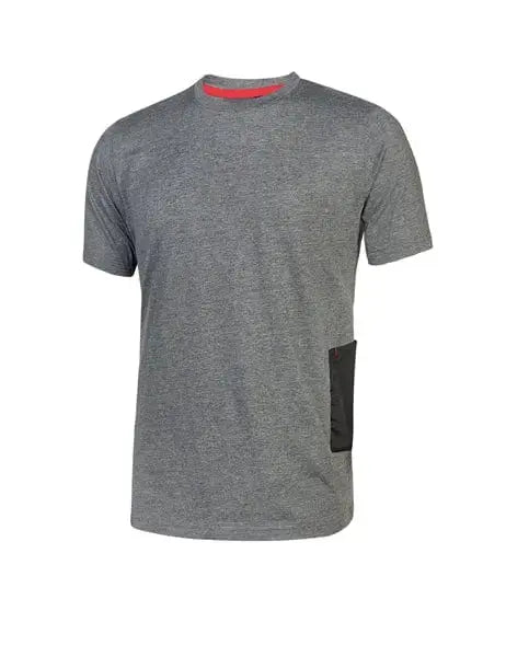 T-shirt grey meteorite tg (s ad 2xl) T-shirt e polo U-POWER   