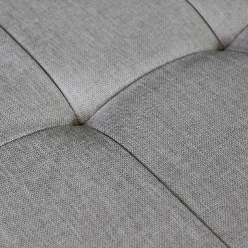 Pouf contenitore rettangolare in tessuto tortora 76x38x38 cm