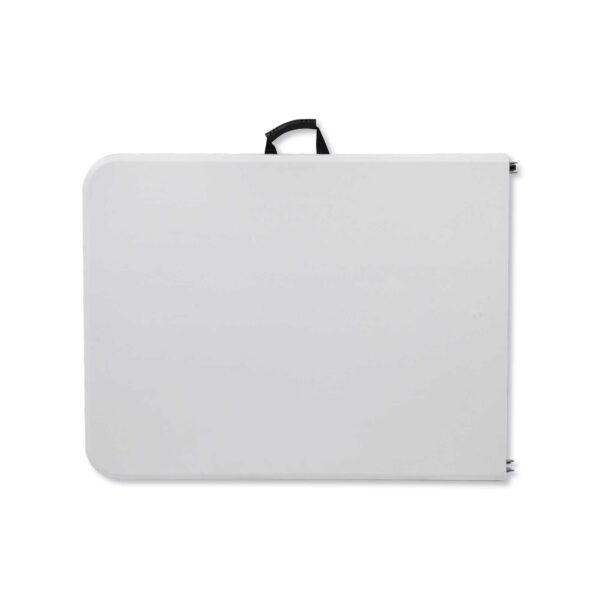 Klappbarer Biertisch 180x76 cm – Stahl und dunkelgrauer Harz-Holzeffekt