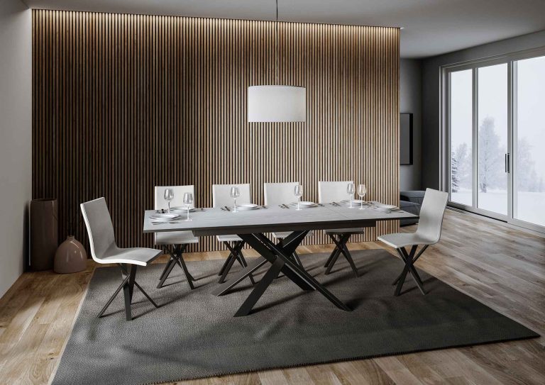 Ausziehtisch Ganty in elegantem Anthrazit