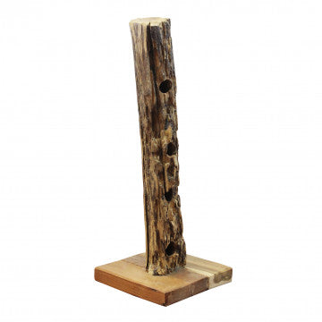 Porta bottiglie in legno di teak, dimensioni 30x30x80 cm, colore marrone