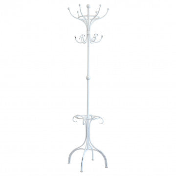 Appendiabiti in ferro acciaio colore bianco dimensioni 48x42x191,5 cm