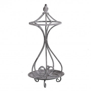 Portaombrelli in acciaio verniciato a polvere bianco ossidato 29x68 cm