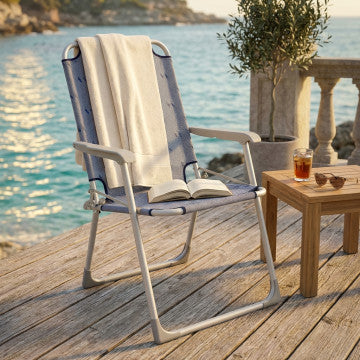 Poltrona relax con struttura alluminio 22mm e tessuto textilene