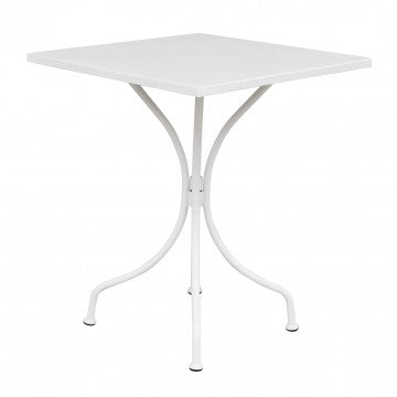 Tavolo quadrato in acciaio 60x60 cm, struttura tubolare trattata antiruggine