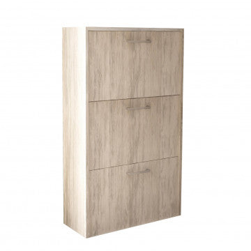 Scarpiera a ribalta in truciolare bilaminato pino, 59x25x105 cm