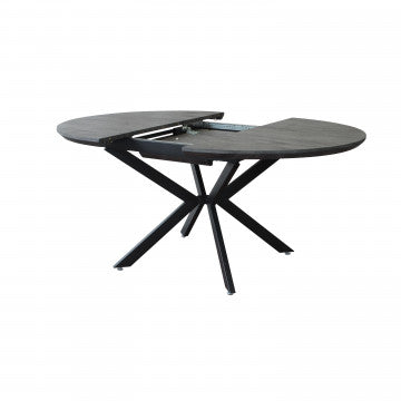 Tavolo rotondo allungabile 120-160 cm piano melaminico struttura metallo