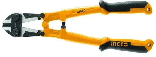 Tagliabulloni Ingco con manici ergonomici in TPR e lama Cr-V nera anticorrosione, ideale per tagliare bulloni con precisione.