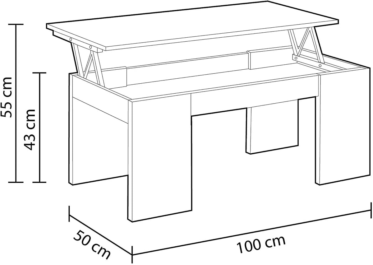 Tavolinetto da caffè Soggiorno 102X50X43H Canadian Tavolini da salotto FORES   