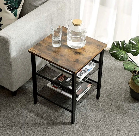 Tavolinetto industrial 2 ripiani 40x40x65h Tavolini da salotto Hobby Shop Solution   