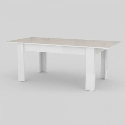 Tavolo Allungabile JESI 160 - Design Moderno Bianco Lucido Tavoli Italy Web forniture   