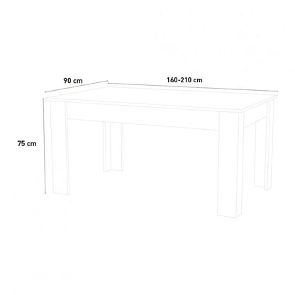 Tavolo Allungabile JESI 160 - Design Moderno Bianco Lucido Tavoli Italy Web forniture   