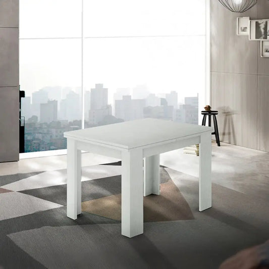 Tavolo Allungabile a Libro Design Moderno Larice Bianco "JESI" Tavoli Italy Web forniture   
