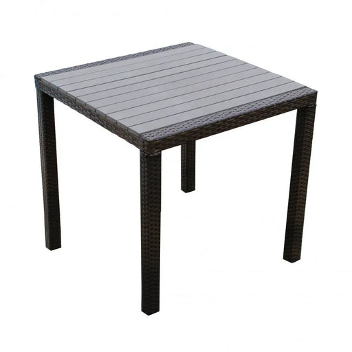 Tavolo Minorca - 80x80 cm, Alluminio Marrone con Protezione UV Tavoli da giardino Hobby Shop Solution   