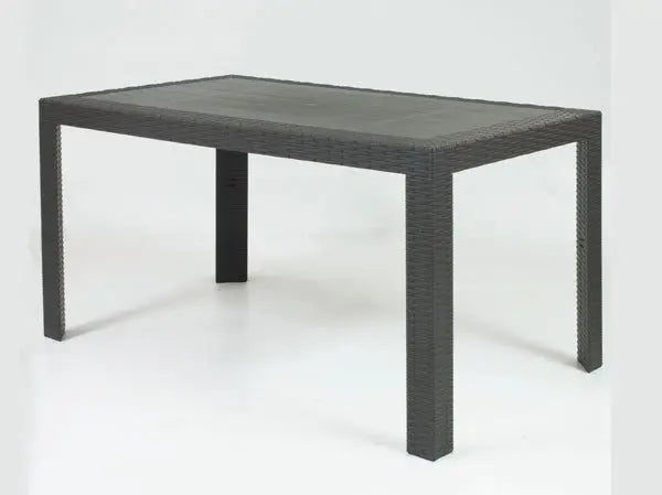 Tavolo da esterno in resina urano rettangolare 140x80 4 colori Tavoli da giardino ARETA ANTRACITE  