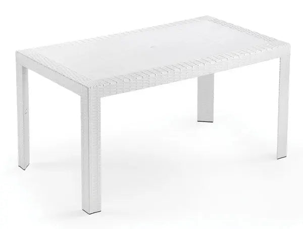 Tavolo da esterno in resina urano rettangolare 140x80 4 colori Tavoli da giardino ARETA BIANCO  