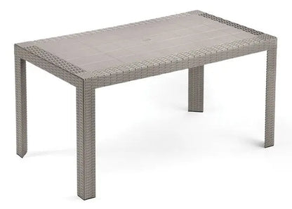 Tavolo da esterno in resina urano rettangolare 140x80 4 colori Tavoli da giardino ARETA TORTORA  