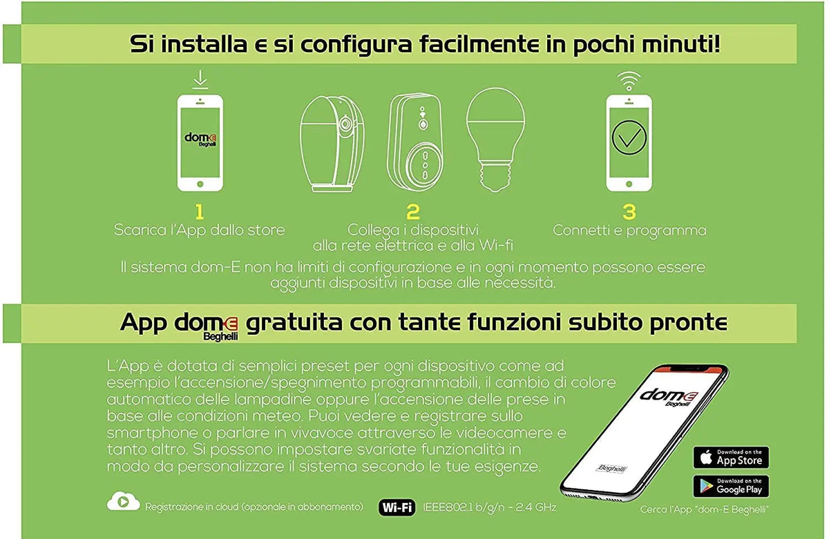 Telecamera mini wi-fi full hd Telecamere wifi BEGHELLI   